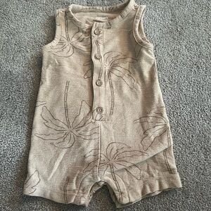Carter's Tan Tropical Baby Romper